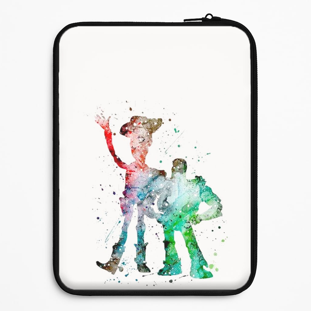 Watercolour Woody & Buzz A Story of Toys Fairytale Laptop Sleeve
