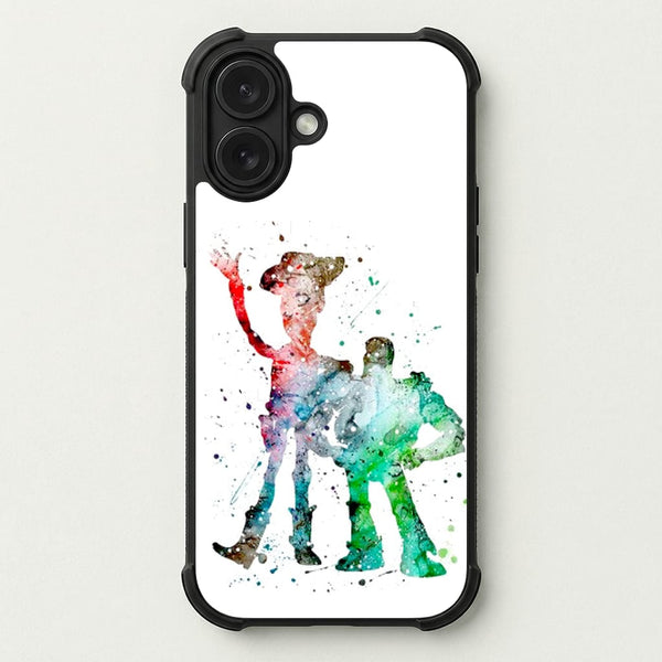 Watercolour Woody & Buzz A Story of Toys Fairytale Phone Case — Bumper case