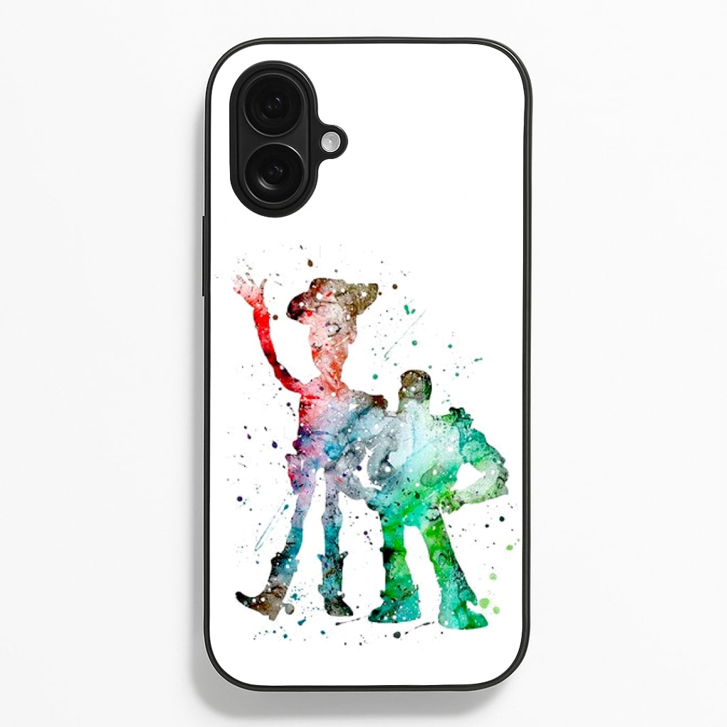 Watercolour Woody & Buzz A Story of Toys Fairytale  - Disney Phone Case for iPhone 16 Plus