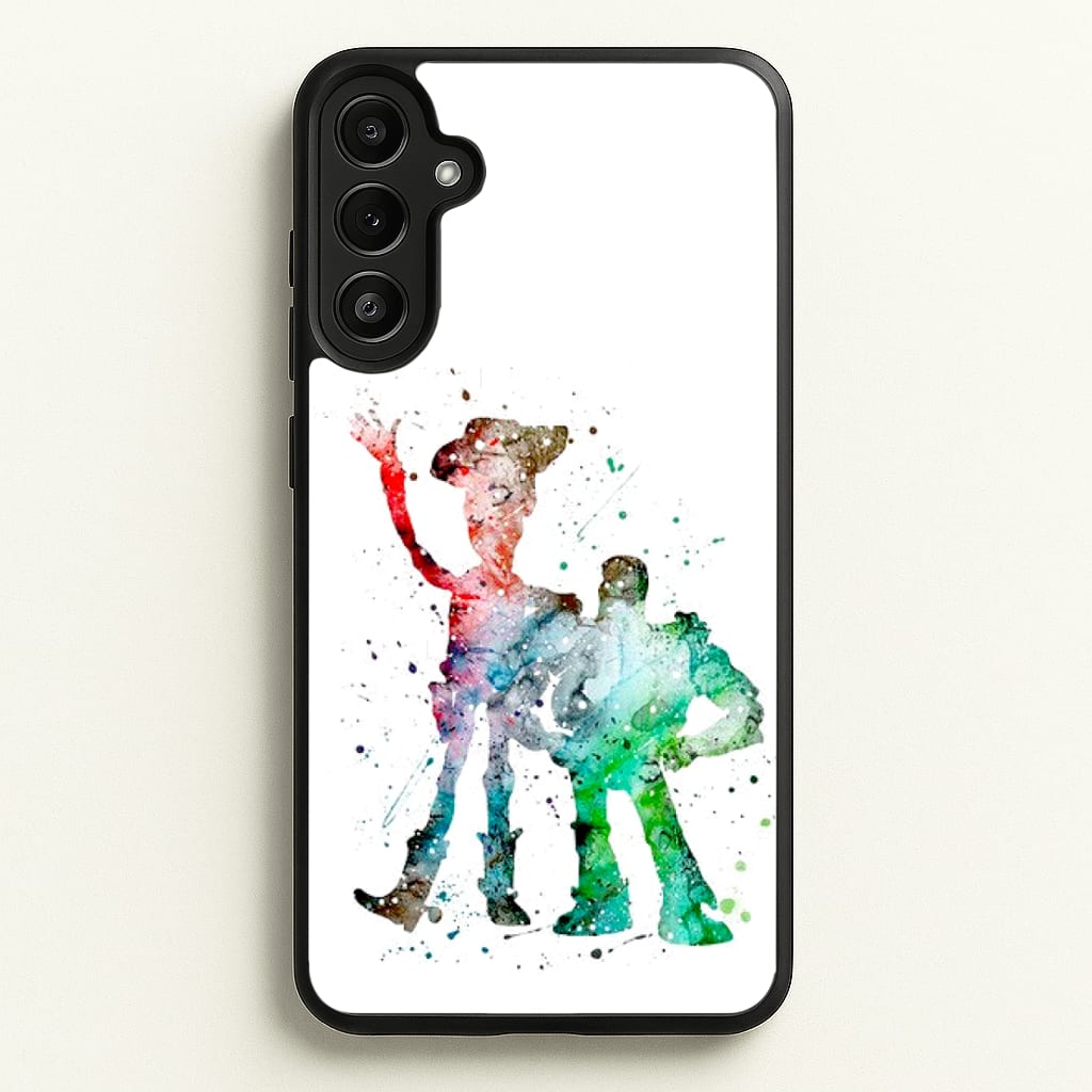 Watercolour Woody & Buzz A Story of Toys Fairytale  - Disney Phone Case for Galaxy A34