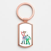 Watercolour Woody & Buzz A Story of Toys Fairytale Luxury Keyring 4