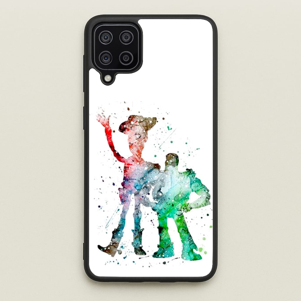 Watercolour Woody & Buzz A Story of Toys Fairytale  - Disney Phone Case for Galaxy A12