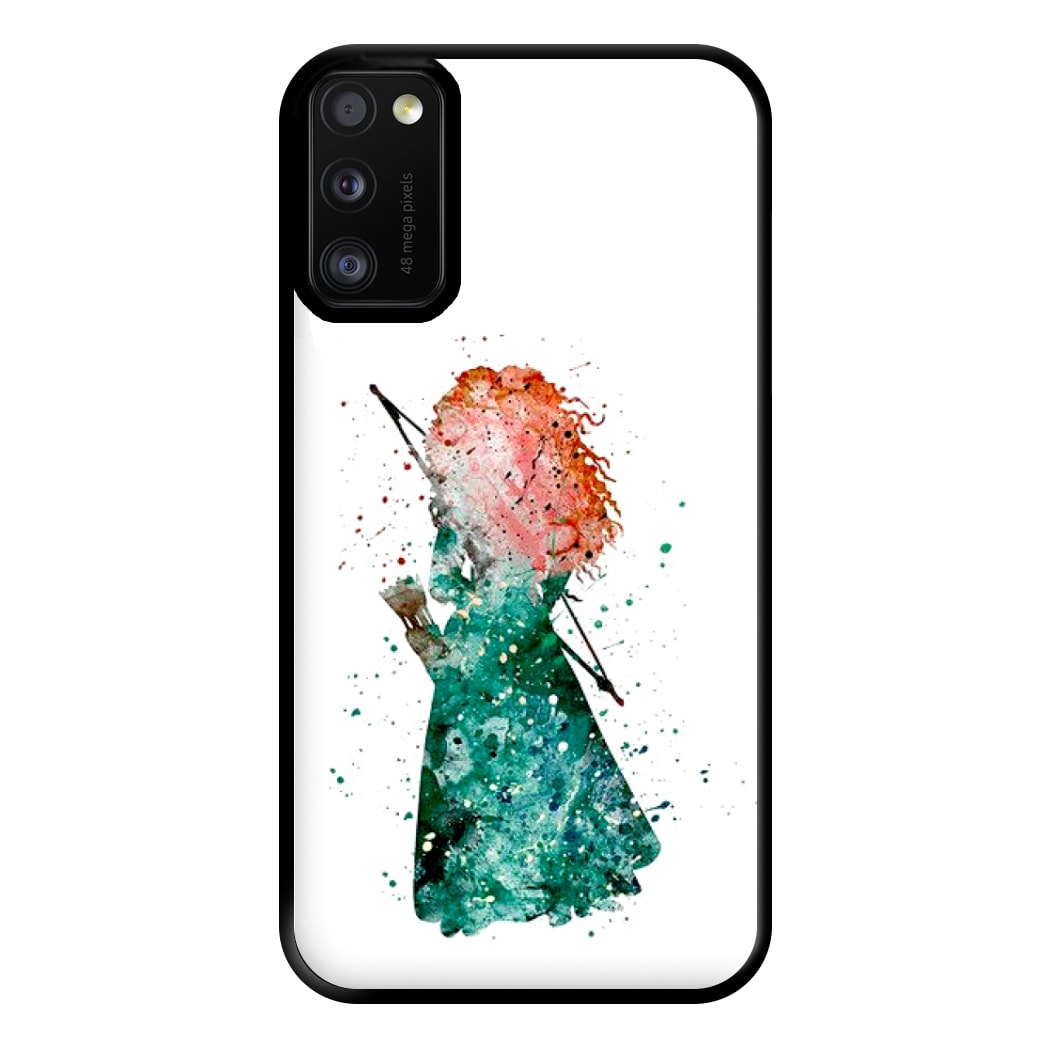 Watercolour Princess Merida Brave Fairytale Phone Case for Galaxy A41