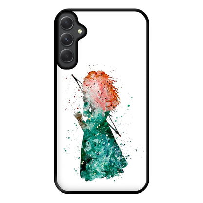 Watercolour Princess Merida Brave Fairytale Phone Case for Galaxy A14