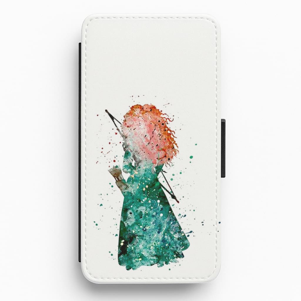 Watercolour Princess Merida Brave Fairytale Flip / Wallet Phone Case