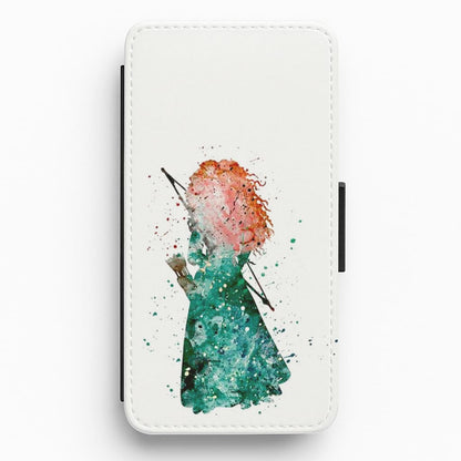 Watercolour Princess Merida Brave Fairytale Flip / Wallet Phone Case