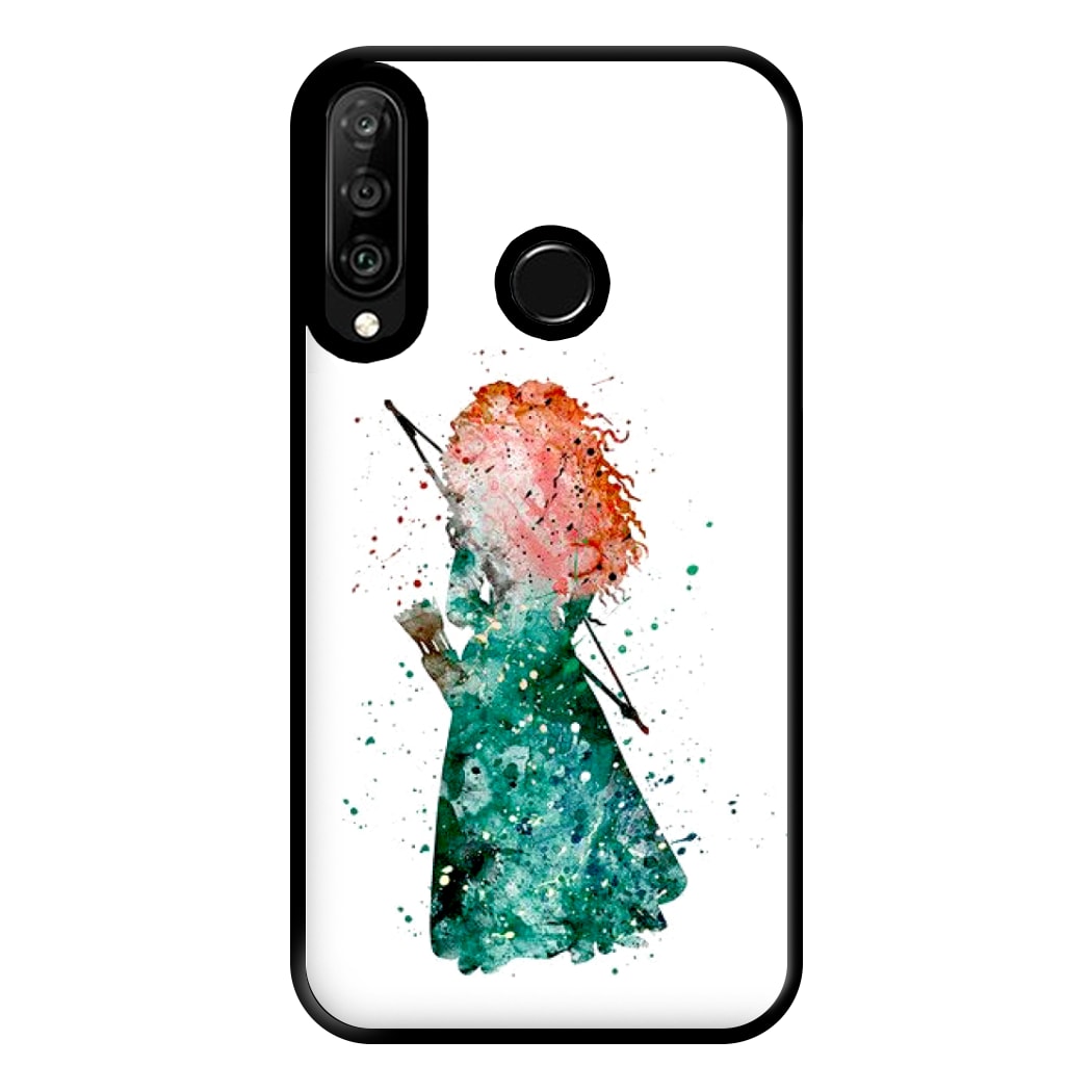 Watercolour Princess Merida Brave Fairytale Phone Case for Huawei P30 Lite