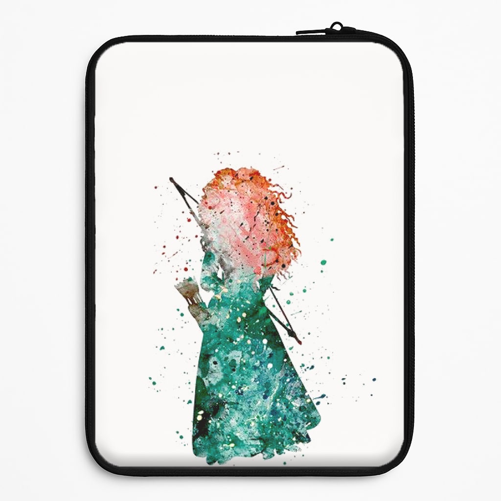 Watercolour Princess Merida Brave Fairytale Laptop Sleeve