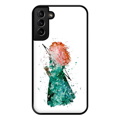 Watercolour Princess Merida Brave Fairytale Phone Case for Galaxy S21 Plus