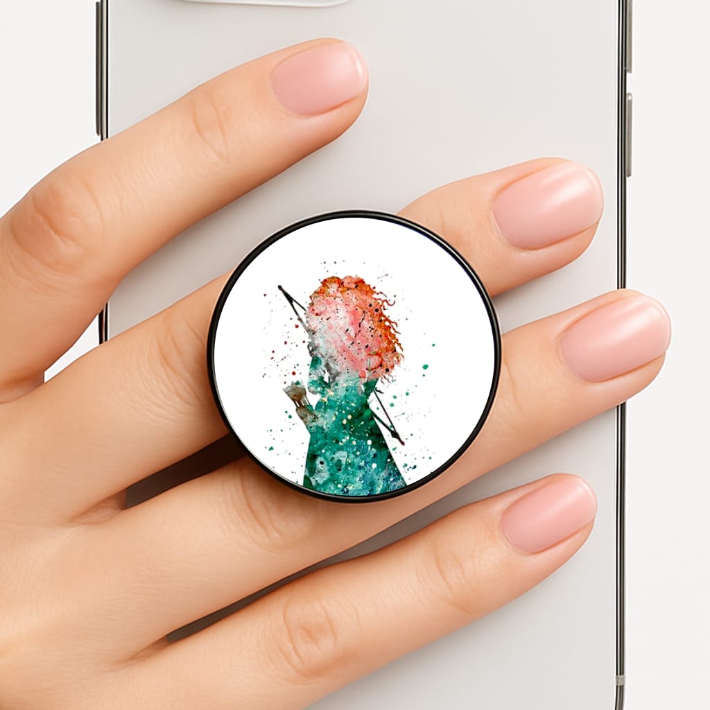 Watercolour Princess Merida Brave Fairytale Phone Grip
