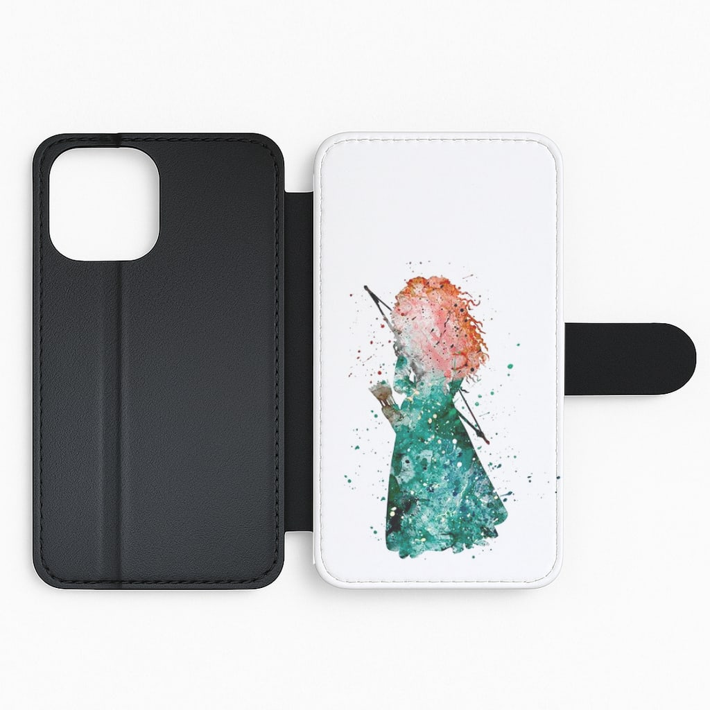 Watercolour Princess Merida Brave Fairytale Flip Phone Case