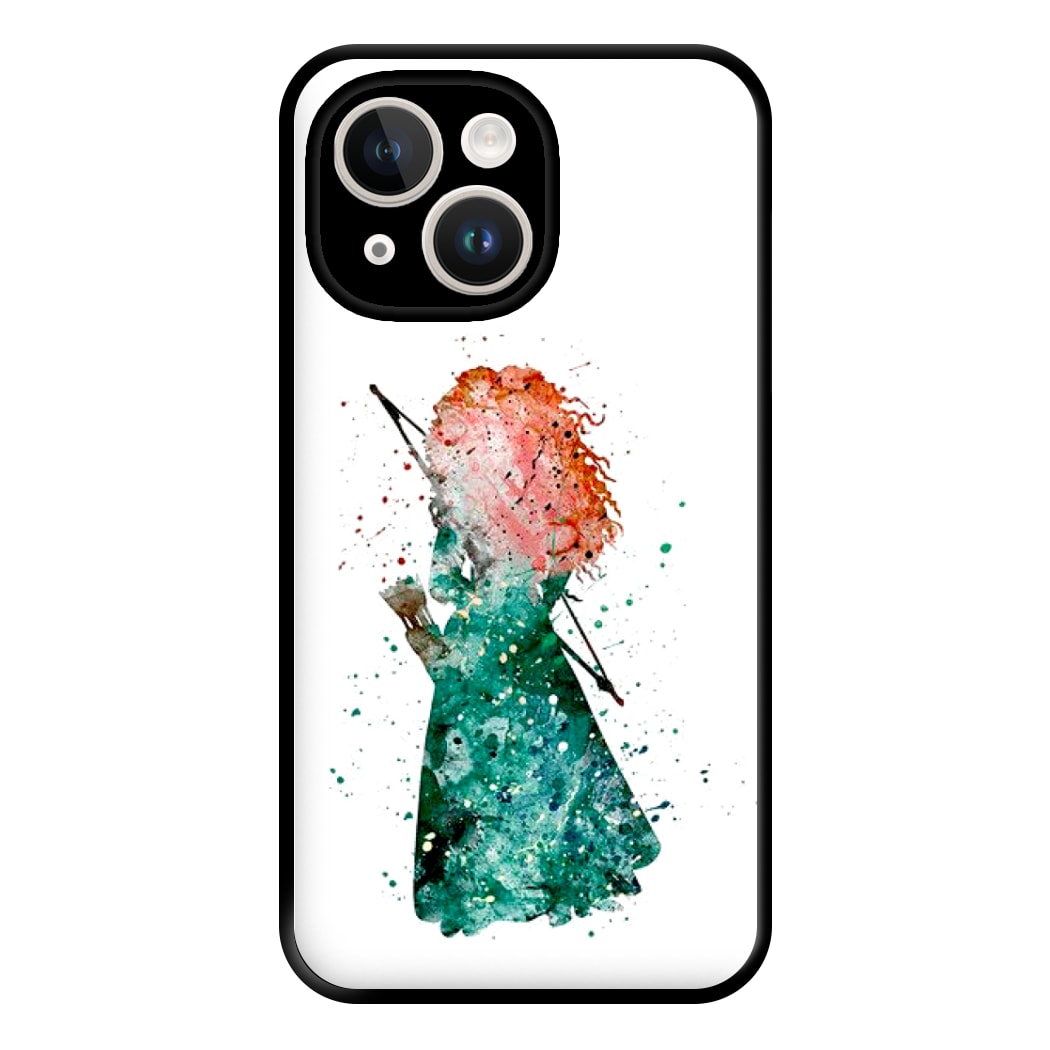 Watercolour Princess Merida Brave Fairytale Phone Case for iPhone 14 Plus