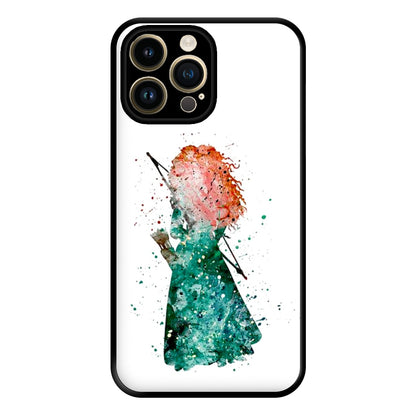 Watercolour Princess Merida Brave Fairytale Phone Case for iPhone 14 Pro Max