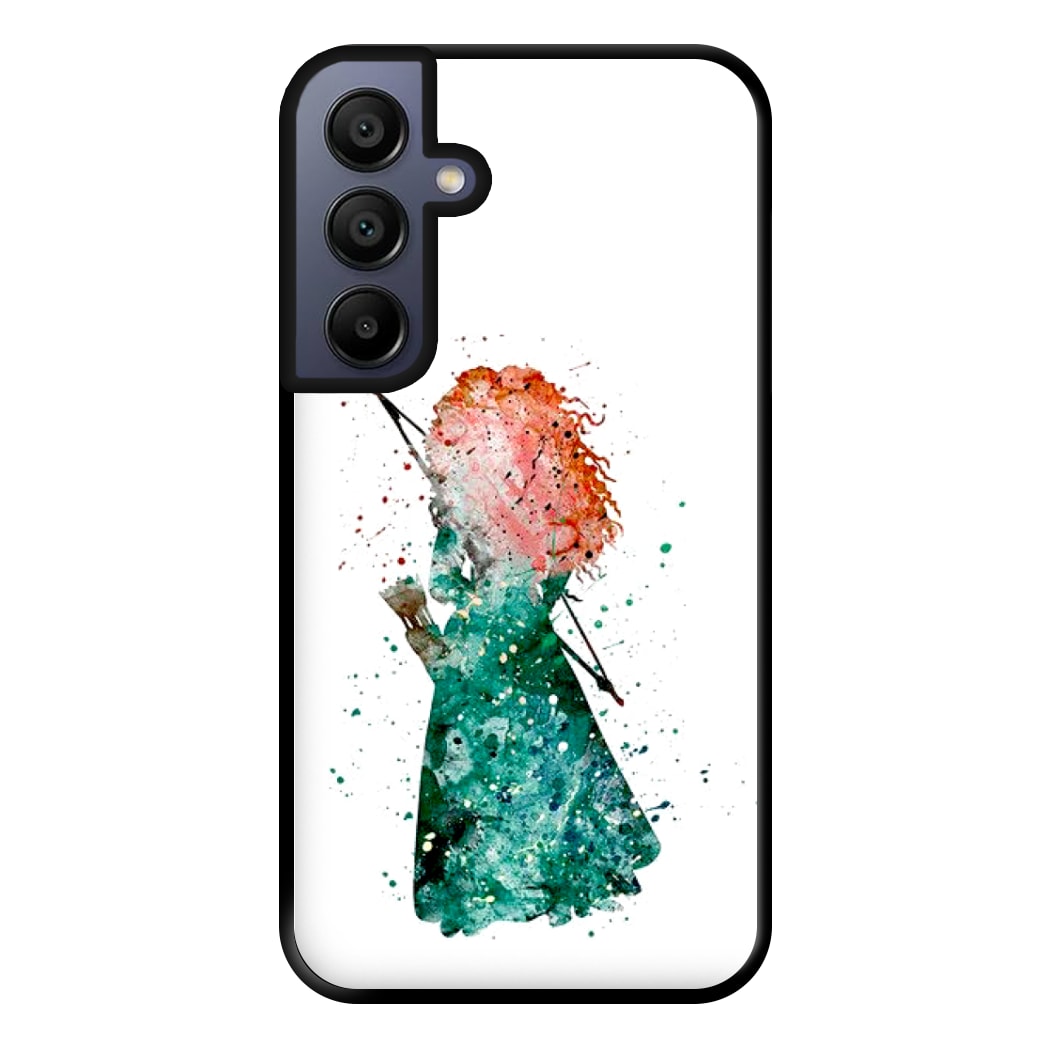 Watercolour Princess Merida Brave Fairytale Phone Case for Galaxy A15