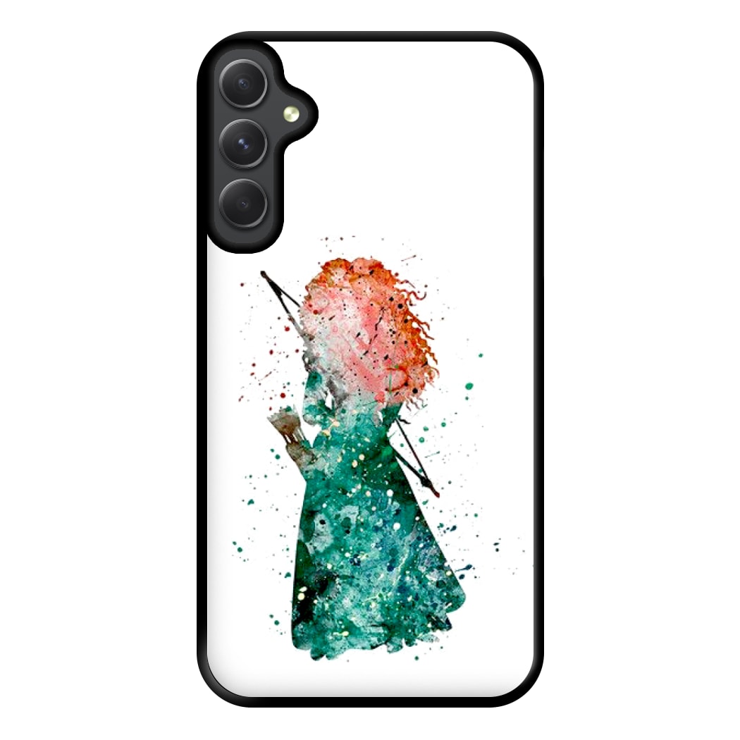 Watercolour Princess Merida Brave Fairytale Phone Case for Galaxy A34