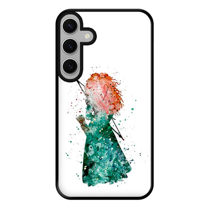 Watercolour Princess Merida Brave Fairytale Phone Case for Galaxy S24FE