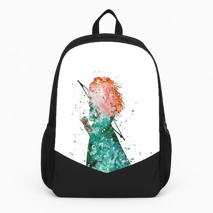 Watercolour Princess Merida Brave Fairytale Large Backpack