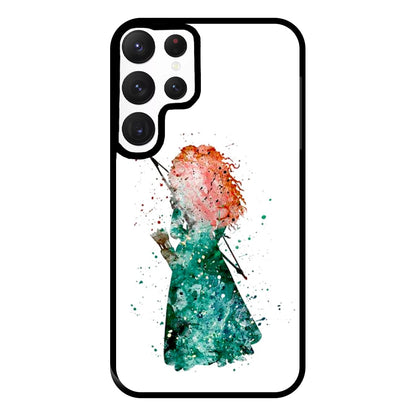 Watercolour Princess Merida Brave Fairytale Phone Case for Galaxy S22 Ultra