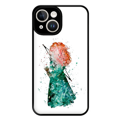 Watercolour Princess Merida Brave Fairytale Phone Case for iPhone 14