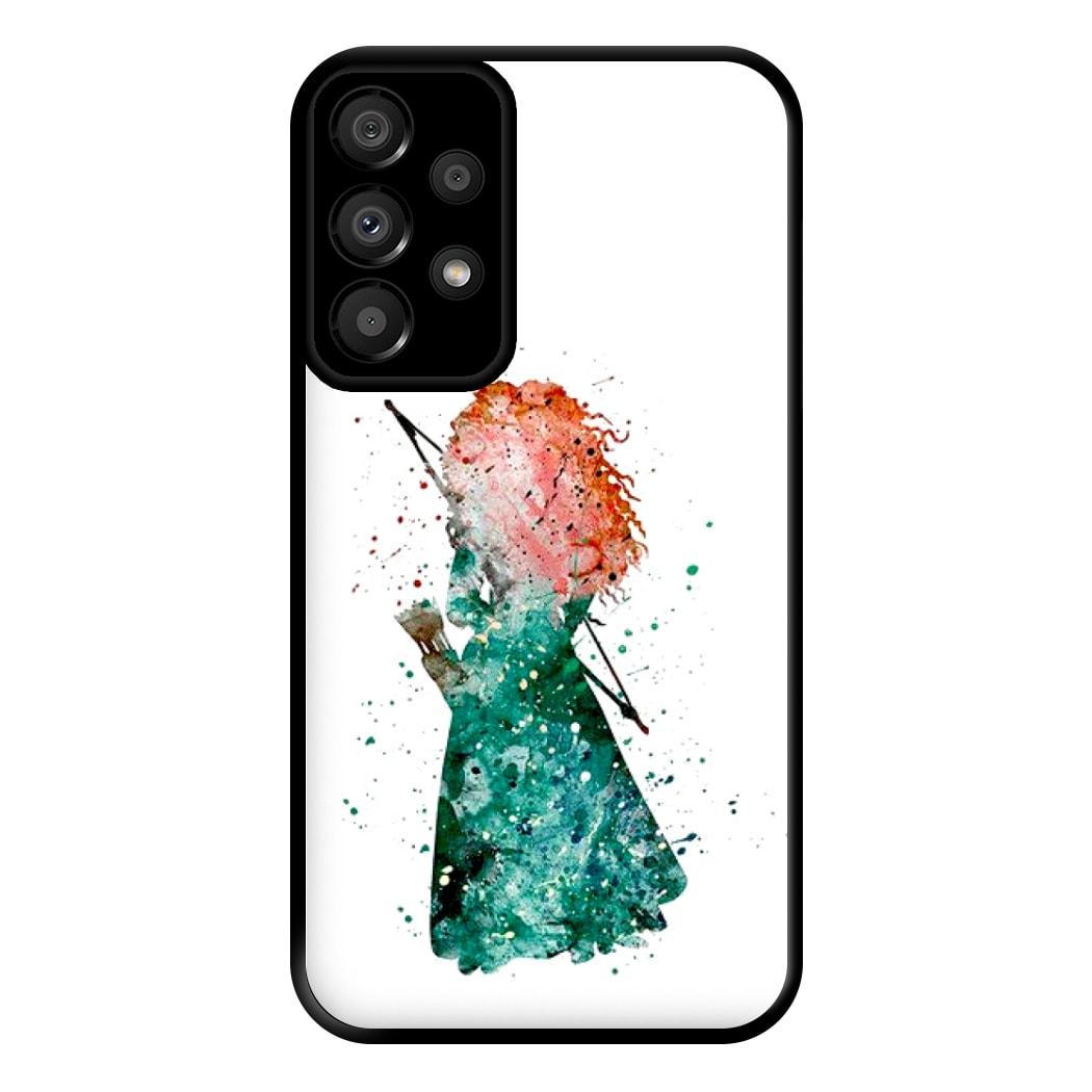 Watercolour Princess Merida Brave Fairytale Phone Case for Galaxy A33