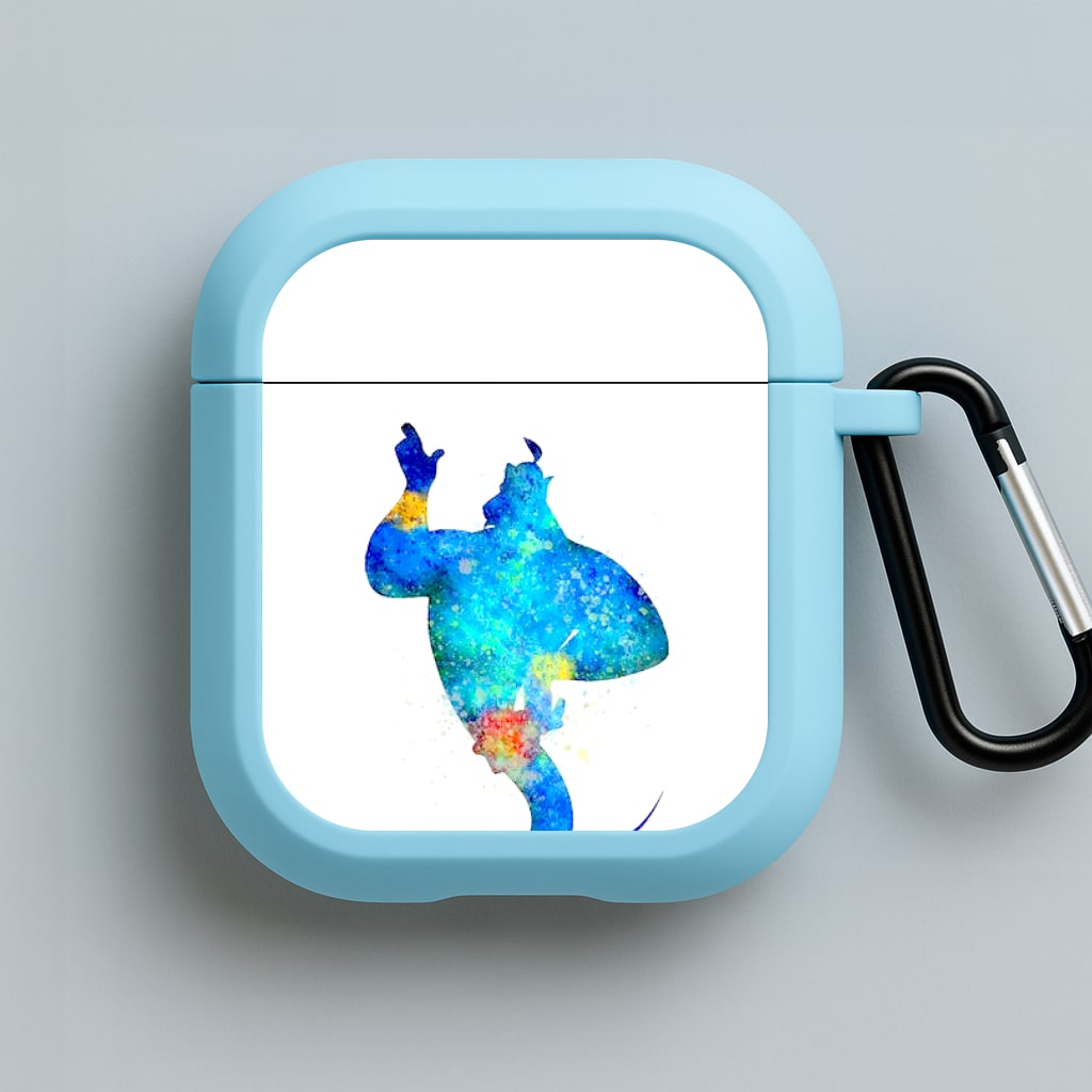 Watercolour Aladdin Fairytale Blue AirPods Case