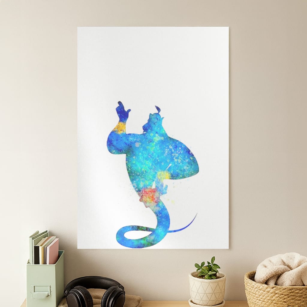 Watercolour Aladdin Fairytale Poster