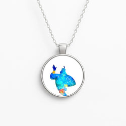 Watercolour Aladdin Fairytale Circle Necklace