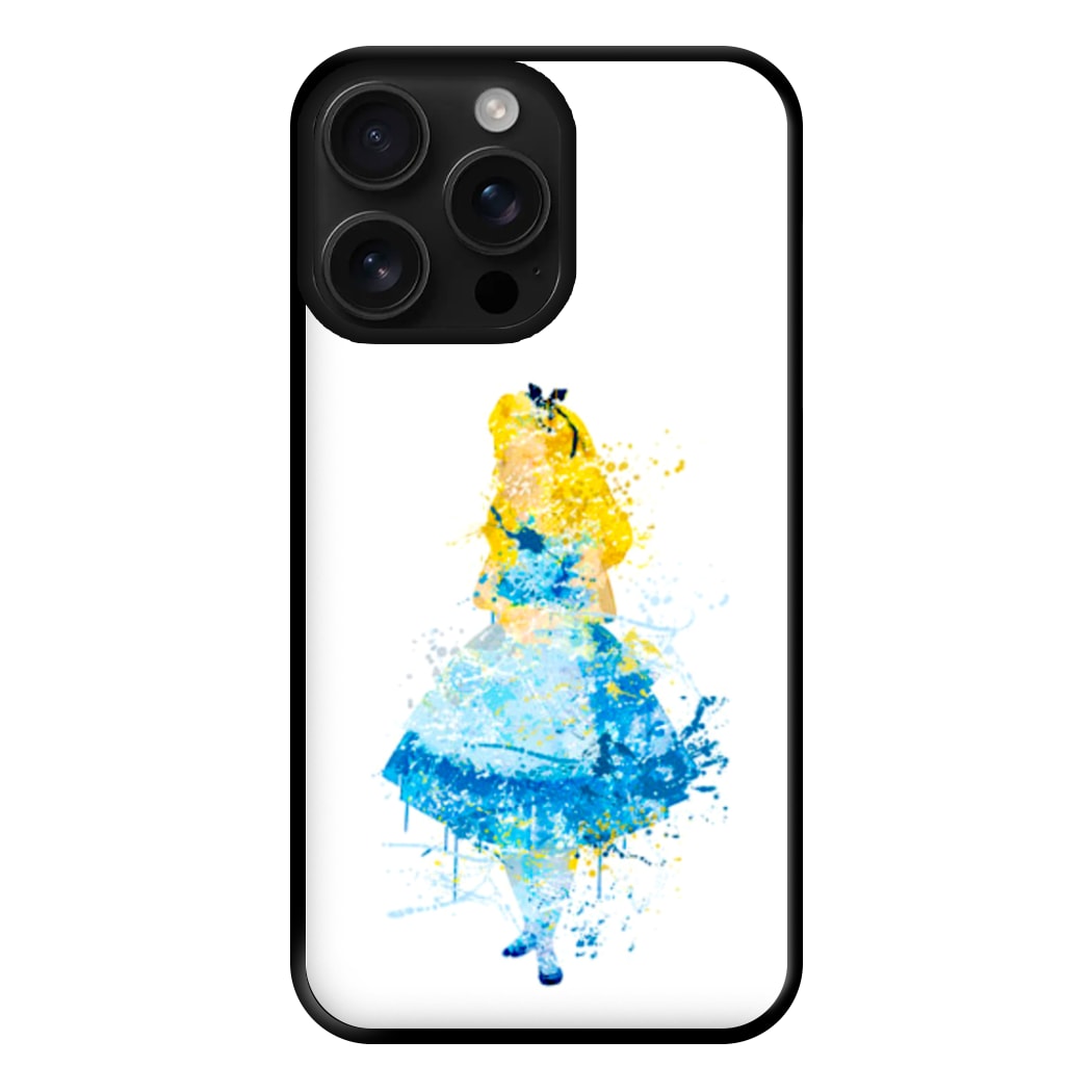 Watercolour Alice in Wonderland Fairytale Phone Case for iPhone 16 Pro Max