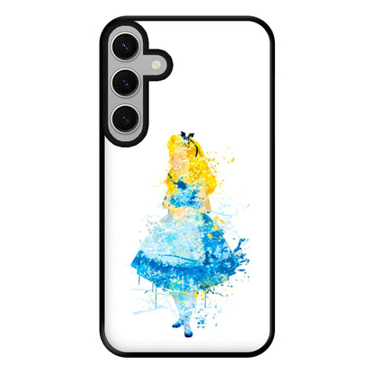 Watercolour Alice in Wonderland Fairytale Phone Case for Galaxy S24FE