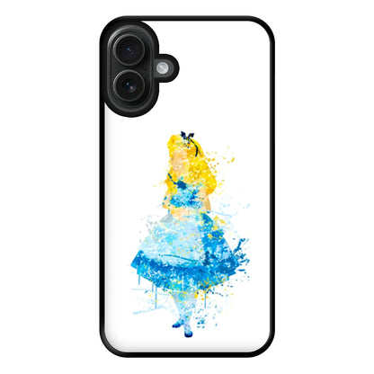 Watercolour Alice in Wonderland Fairytale Phone Case for iPhone 16 Plus