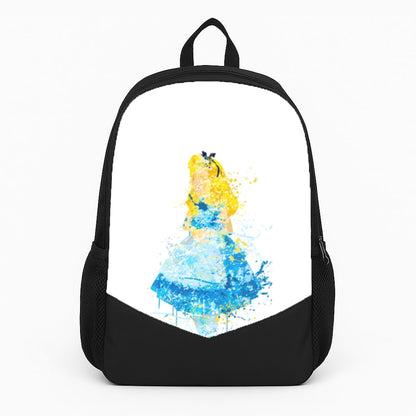 Watercolour Alice in Wonderland Fairytale Large Backpack