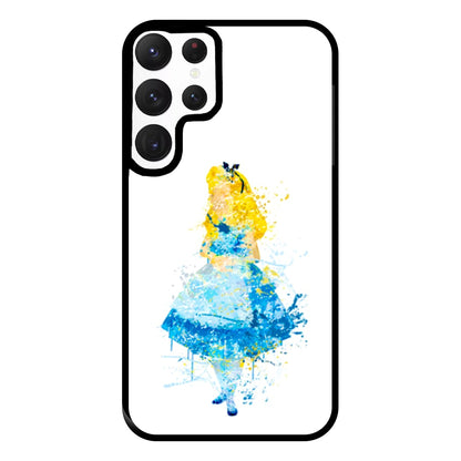 Watercolour Alice in Wonderland Fairytale Phone Case for Galaxy S22 Ultra