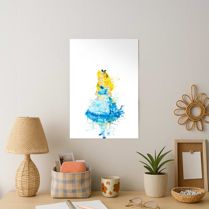 Watercolour Alice in Wonderland Fairytale Art Print