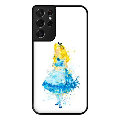 Watercolour Alice in Wonderland Fairytale Phone Case for Galaxy S21 Ultra