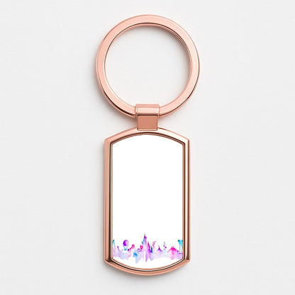 Watercolour Fairytaleland Paris Rose Gold Keyring