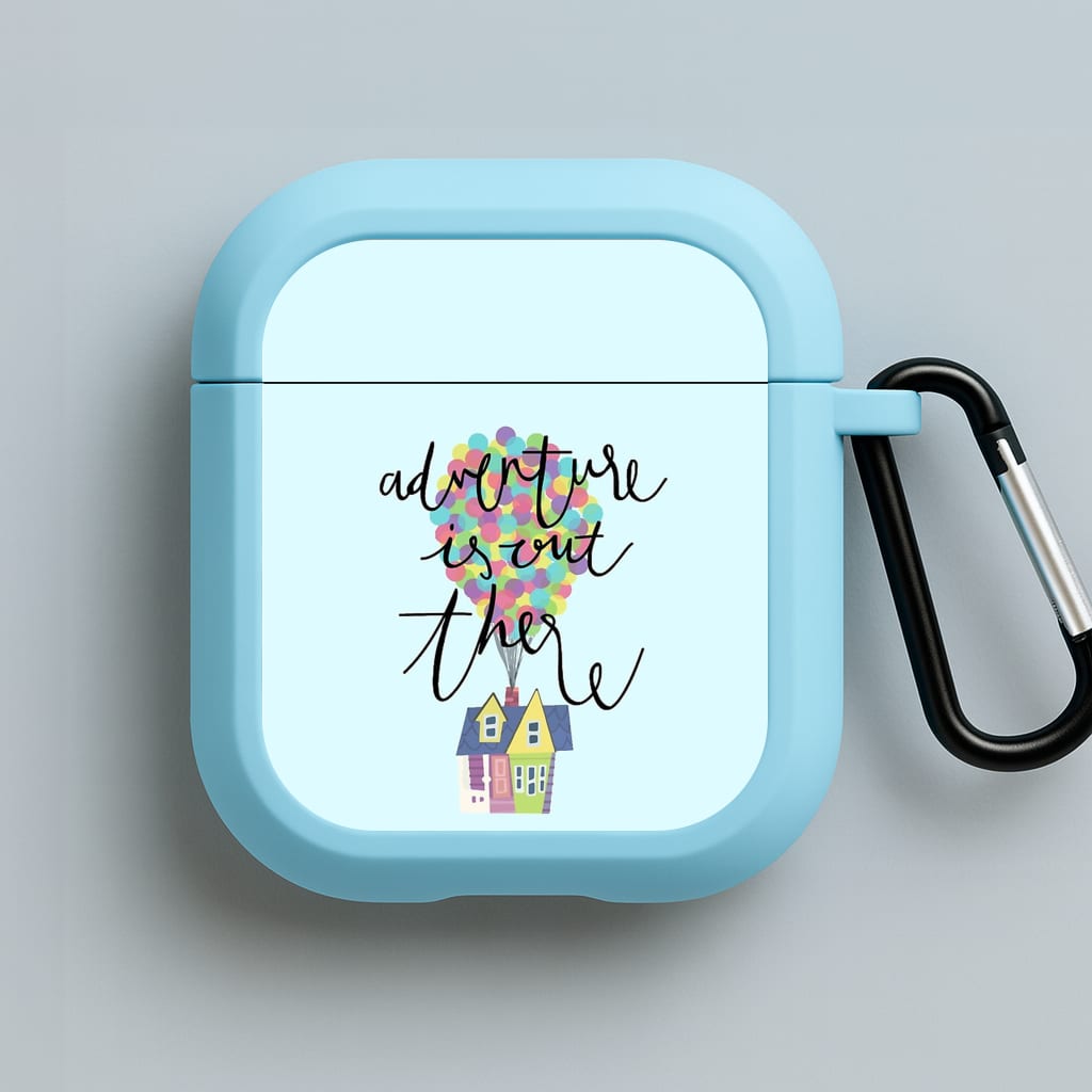 Adventure Is Out There Blue AirPods Case