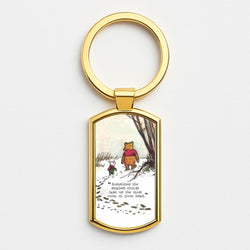 Sometimes The Smallest Things Gold Keyring