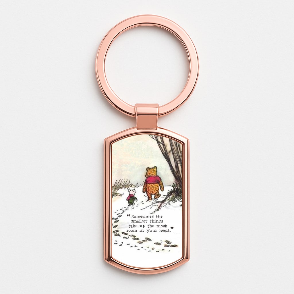 Sometimes The Smallest Things Rose Gold Keyring