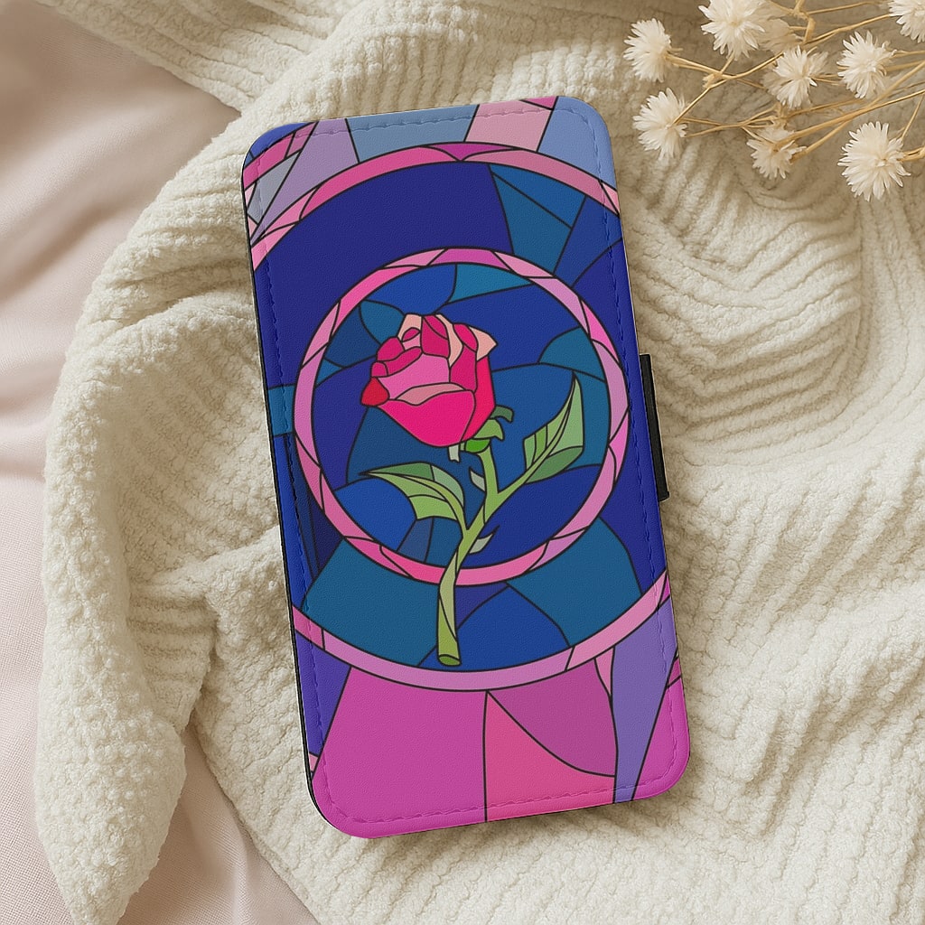 Glass Rose - Beauty Flip Wallet Phone Case