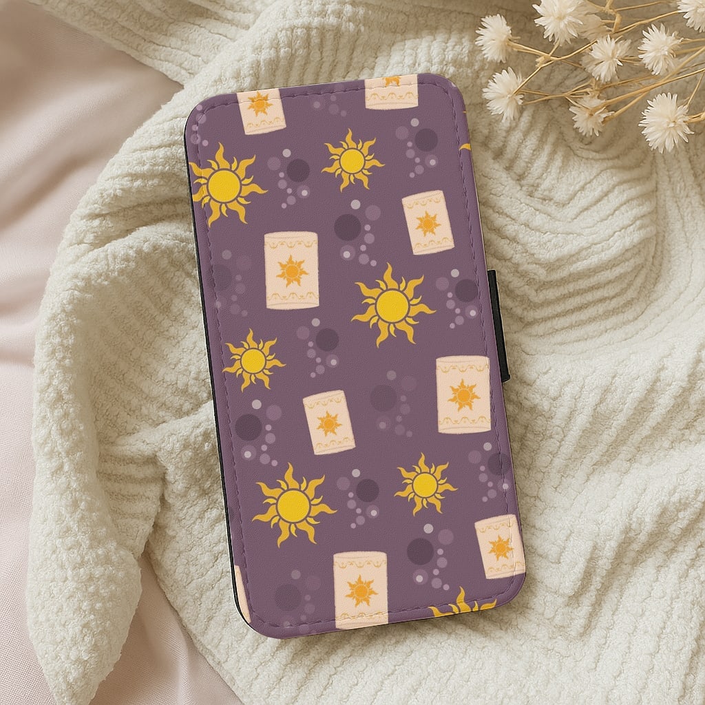 Lanterns Cartoon Flip Wallet Phone Case