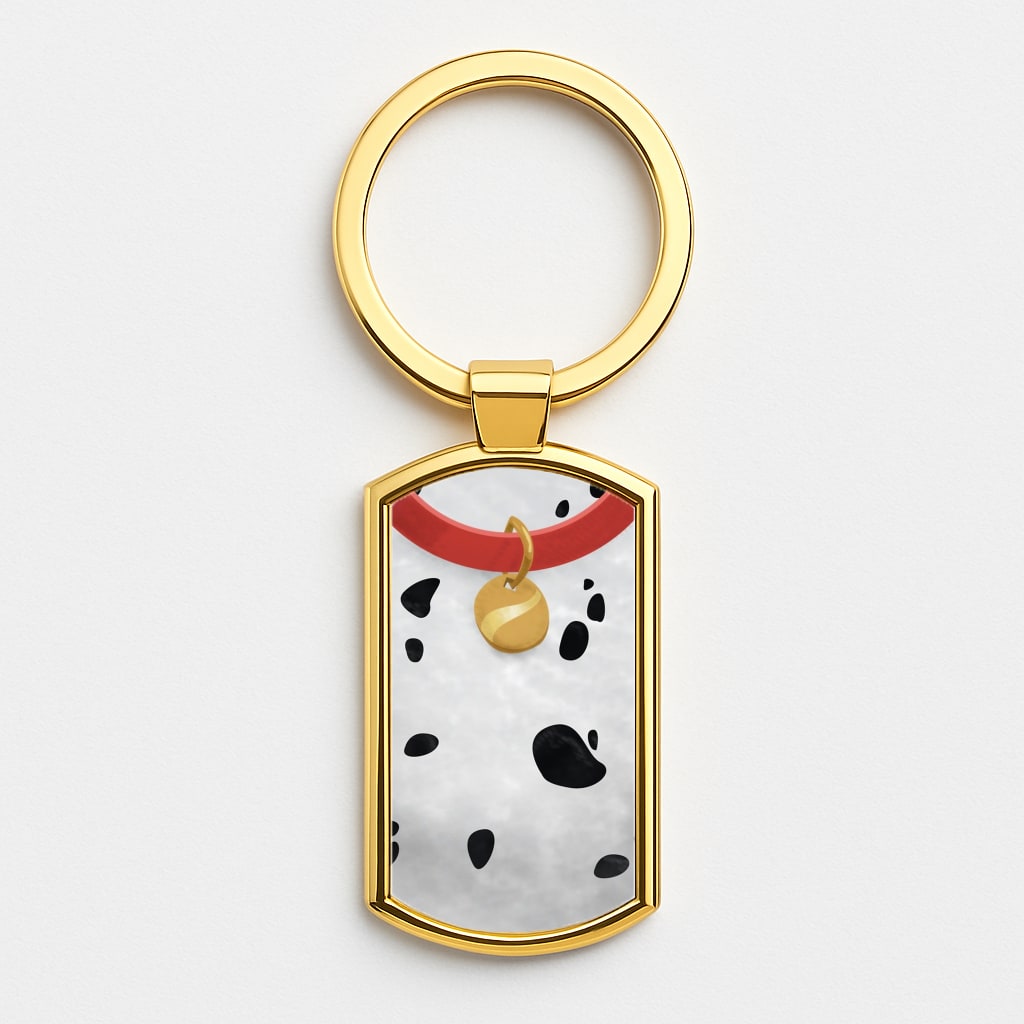 Dalmatians Gold Keyring