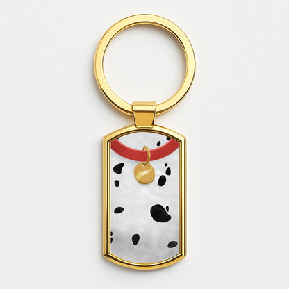 Dalmatians Gold Keyring
