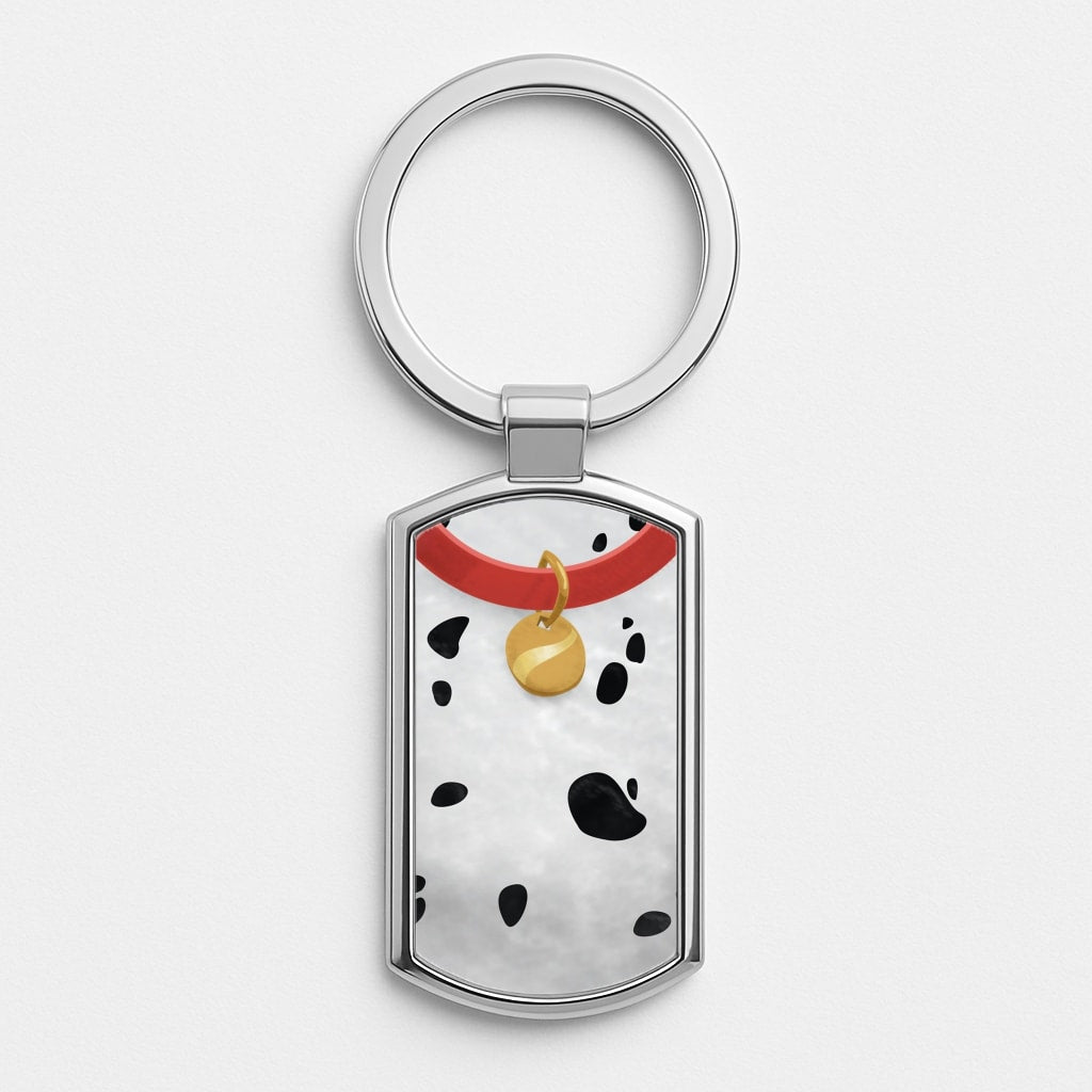 Dalmatians Silver Keyring