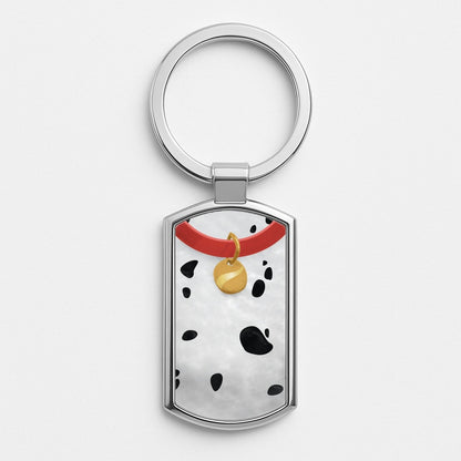 Dalmatians Silver Keyring