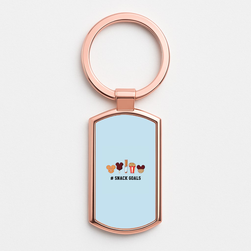 Snack Goals Rose Gold Keyring