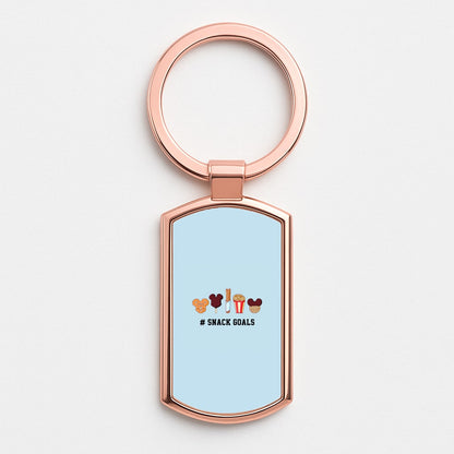 Snack Goals Rose Gold Keyring