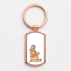 Winnie Sketch Rose Gold Keyring