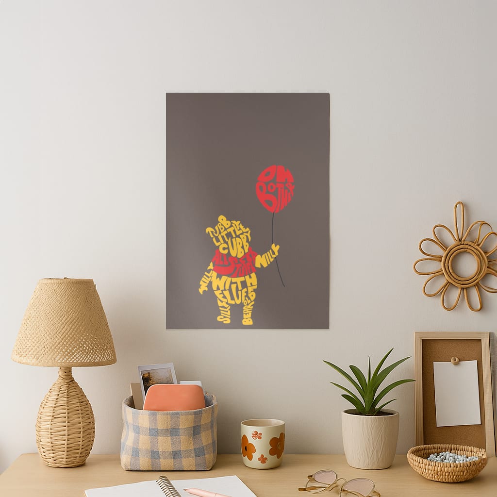 Winnie In Words Art Print
