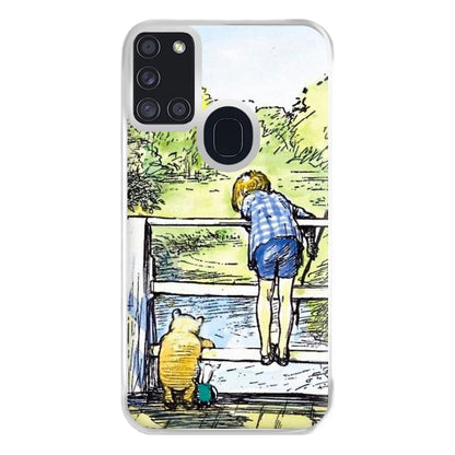 Winnie & Christopher Robin Phone Case for Galaxy A21s