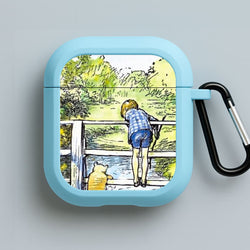 Winnie & Christopher Robin Blue AirPods Case